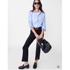 AYR The Sizzle Tonal Stretch Seamed Front Split Ankle Pants Size 6 Black